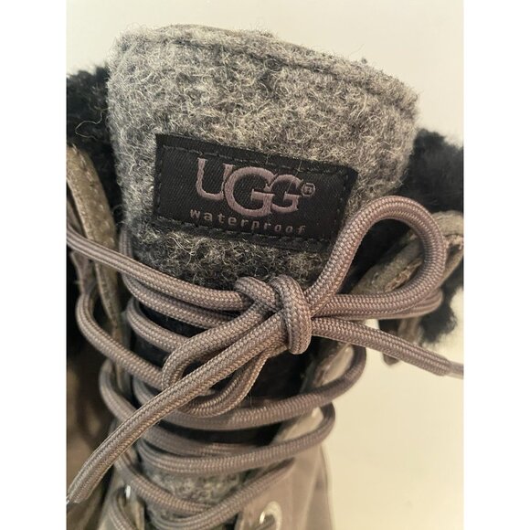 UGG ADIRONDACK II WOMEN WINTER BOOTS LEATHER CHARCOAL US 6 / UK 4.5/ EU 38 - Picture 8 of 8